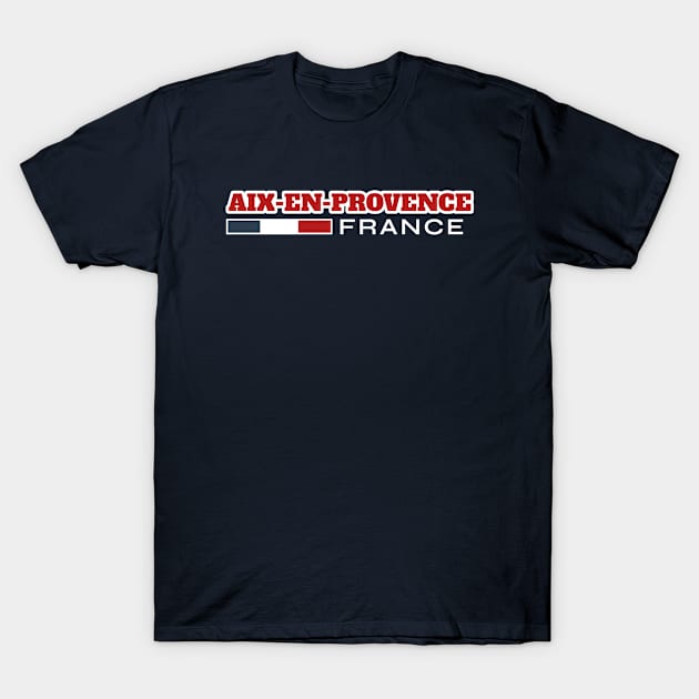 Aix-en-Provence France Retro T-Shirt by urban-wild-prints